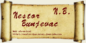 Nestor Bunjevac vizit kartica